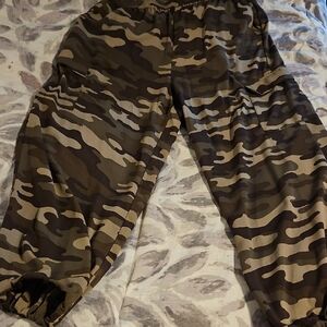 Camo Track Pants Joggers - Olive Camo